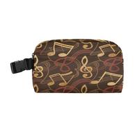Sac à déjeuner réutilisable pratique pour homme pour garder les aliments au chaud sac fourre-tout pour l'extérieur, gym note de musique rouge, marron, or, bolso para comida de Trabajo Mujer