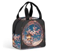 Sac à déjeuner rond à motif magnifique pour homme et femme, sac fourre-tout isotherme portable avec poignée, étanche, réutilisable, pour le travail, le pique-nique, les voyages