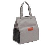 Sac à Déjeuner, Sac à Déjeuner en Tissu Oxford, Petit Sac à Déjeuner avec Double Poignée pour Voyage, Pique-Nique Scolaire (Gray)