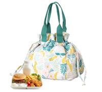 Sac à déjeuner thermique - Porte-repas portable avec cordon de serrage, organisateur alimentaire isolé réutilisable | Sacoche de rangement compacte et étanche, pour Camping, déplacements, bureau, piqu