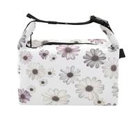 Sac à déjeuner vintage Osteospermum blanc pour garçons étanche Sac à goûter pour pique-nique en plein air
