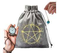 Sac à dés avec cordon de serrage - Pochette portable en velours pour rune - Organiseur de rangement pour dés doux, sac de transport polyvalent pour bijoux, jetons, pièces de jeu, accessoires, support