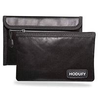 Sac à Document Anti Feu Etanche Pochette Enveloppe Sac Ignifuge en Fibre de Verre Incombustible Zippé en Sécurité à Garder Dossier, Billet, Bijoux, Passeport, Carte 20x12.7cm - 2 PCs
