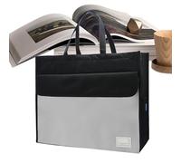 Sac À Documents - 48,5x12x38cm Tissu Oxford | Dossier De Documents A3 | Mallette De Stockage De Fichiers | Organisateur De Fichiers Zip De Grande Capacité | Mallette De Transport De Portefeuille Tenue