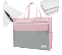 Sac À Documents - 48,5x12x38cm Tissu Oxford | Dossier De Documents A3 | Mallette De Stockage De Fichiers | Organisateur De Fichiers Zip De Grande Capacité | Mallette De Transport De Portefeuille Tenue