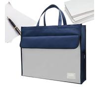 Sac À Documents - 48,5x12x38cm Tissu Oxford | Dossier De Documents A3 | Mallette De Stockage De Fichiers | Organisateur De Fichiers Zip De Grande Capacité | Mallette De Transport De Portefeuille Tenue
