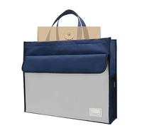 Sac à documents avec poignée - étui à documents | sac à documents fourre-tout avec poignée, mallette Oxford portable étanche avec fermeture éclair pour documents, cartes, nouvelles, magazines