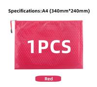 Sac À Documents Étanche De Grande Capacité",Papeterie De Bureau Pour Étudiants,A4,1 Pièce,"2 Pièces - Type A4 Red 1pcs