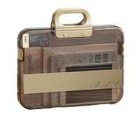 Sac à documents - Étui de rangement A4 avec poignée | Sac de rangement transparent imperméable et robuste de grande capacité pour la maison, les voyages, l'école, les papiers, les reçus, l'ordinateur