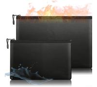 Sac à documents ignifuge avec feuille d'aluminium en silicone, rangement étanche pour documents importants, contrats et argent, pochette de sécurité résistante à la chaleur pour la maison et le bureau
