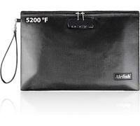 Sac à Documents Ignifuge avec Serrure, 36 x 25 cm, Fermeture à Glissière, Sac à Argent, étui Sécurisé et étanche pour Documents A4 A5, Photos Précieuses, Espèces, Passeport, Bijoux (noir)