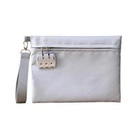 Sac à Documents Ignifuge Code de Verrouillage, 2 pièces, résistant la Chaleur avec Dossier fichiers sécurité, Pochette Portable étanche Fermeture éclair pour Documents(Grey-S)