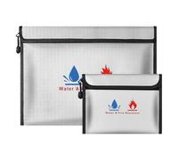 Sac à documents ignifuge | Porte-documents étanche avec fermeture éclair | Sac de rangement ignifuge pour l'argent liquide | Conteneurs d'enveloppe pour le stockage de documents et d'objets de valeur