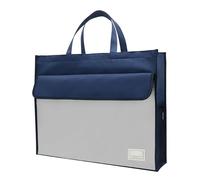 Sac à documents - Porte-documents | Sac fourre-tout A3 avec poignée, grande capacité, sac à main de rangement portable multifonction pour notes, cartes, nouvelles, magazines, saphire, Refer to
