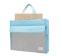 Sac à documents - Porte-documents | Sac fourre-tout A3 avec poignée, grande capacité, sac à main de rangement portable multifonction pour notes, cartes, nouvelles, magazines, bleu, Refer to