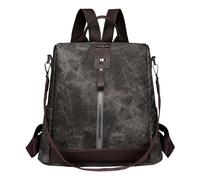 Sac à dos 2026 Motif de mode Simple Couleur unie Rétro Grande Capacité Fermeture éclair pratique Sac à bandoulière polyvalent décontracté, Noir , Taille unique pour tous, Sac à dos tyrolien