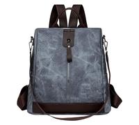 Sac à dos 2026 Motif de mode Simple Couleur unie Rétro Grande Capacité Fermeture éclair pratique Sac à bandoulière polyvalent décontracté, bleu, Taille unique pour tous, Sac à dos tyrolien