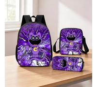 Sac à dos 3 en 1 à motif de dessin animé, ensemble de sac à dos de grande capacité avec un style tendance et personnalisé est superbement conçu et largement applicable, ce qui en fait un choix idéal-4