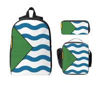 Sac à dos 3 en 1 avec motif drapeau de Vancouver, sac de voyage, sac à déjeuner, pochette de rangement