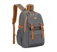 Sac à Dos 30x18x45cm Sac de Voyage avec Sangles Réfléchissantes en PVC Grande Capacité Sac a Dos pour Voyage/Affaire/Scolaire, Gris