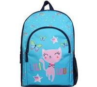 Sac à dos avec poche lili lou chat bleu TU