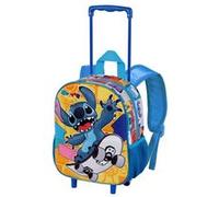 Disney Lilo et Stitch Skater-Sac à Dos 3D à roulettes Petit, Jaune, 26 x 34 cm, Capacité 12,5 L