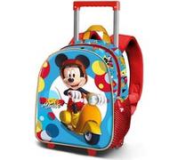 Disney Mickey Mouse Scooter-Sac à dos 3D à Roulettes Petit, Bleu, 26 x 34 cm, Capacité 7 L