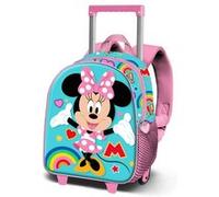 Disney Sac à dos à roulettes Minnie Mouse Greet 3D Petit Turquoise 26 x 34 cm 7 L
