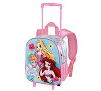 Sac à dos 3D à Roulettes Petit - Disney Princesses Disney Adorable - Bleu - Taille Unique Bleu G