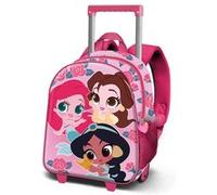 Karactermania – Sac à dos à roulettes Disney Princess Fleurs 3D Rose Enfants