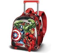 Sac à dos 3D à Roulettes Petit - Marvel Avengers Almighty - Rouge - Taille Unique Rouge G