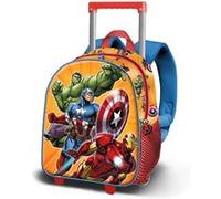 Marvel Avengers Attack-Sac à dos 3D à Roulettes Petit, Rouge, 26 x 34 cm, Capacité 7 L