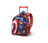 Marvel Comics Sac à dos 3D à roulettes Captain America Patriot Petit Multicolore Taille unique
