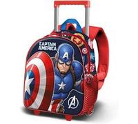 Karactermania Marvel Captain America Patriot 3d Wheeled Backpack Bleu