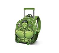 Sac à dos 3D à Roulettes Petit - Marvel Hulk Rage - Vert - Taille Unique