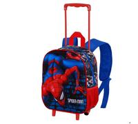 Sac à dos 3D à Roulettes Petit - Spiderman Wall - Rouge - Taille Unique