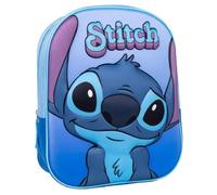 Sac à Dos Scolaire Stitch - Fermeture Éclair - 25x31x10 cm - Cartable pour Enfant avec Détails 3D - Bretelles Rembourrées