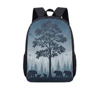 Sac à dos 43,2 cm imprimé cerf ethnique, motif géométrique tribal des montagnes enneigées, sac d'école pour étudiant, 12, L, Minimaliste