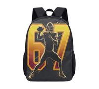 Sac à dos 67 Baseball & Lollipop 43,2 cm pour enfants et adolescents, sac d'école imprimé 3D pour garçons et filles, noir, 12, L, Minimaliste