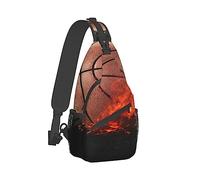 Sac à dos à bandoulière 3D pour le basket-ball antivol - Sac à bandoulière - Sac à dos de sport de plein air, voyage, randonnée pour homme et femme, Ballon de basket 3D., Cross chest bag diagonally