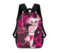 Sac à dos à bandoulière Angel Dust Dance Hazbin Hotel, cartable d'école, sac à dos décontracté - XTYD4339 Noir