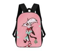 Sac à dos à bandoulière Angel Dust de l'hôtel Hazbin, cartable d'école, sac à dos décontracté - XTYD4296 Noir