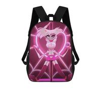 Sac à dos à bandoulière Angel Dust de l'hôtel Hazbin, cartable d'école, sac à dos décontracté - XTYD4366 Noir