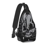 Sac à Dos à bandoulière antivol Skull Roses Frame Ribbon and Thunder Sling