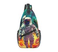 Sac à dos à bandoulière astronautes Stand In The Sky In The Milky Way - Sac à bandoulière de voyage pour homme - Sac à dos de randonnée