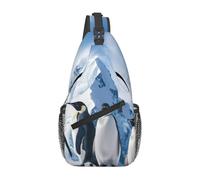 Sac à dos à bandoulière avec photo de famille pingouin (2) - Sac à dos de voyage pour homme - Sac à dos de randonnée