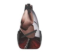 Sac à Dos à bandoulière avec Selle de Cheval et Chapeau de Cowboy, Motif Pierres colorées Sauvages, Sac à Dos décontracté pour Femmes et Hommes, randonnée, Voyage