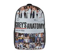 Sac à dos à bandoulière basique avec affiche Grey's Anatomy, cartable, sac à dos - XTYD1751 Noir