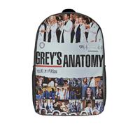Sac à dos à bandoulière basique avec affiche Grey's Anatomy, cartable, sac à dos - XTYD1751 Noir