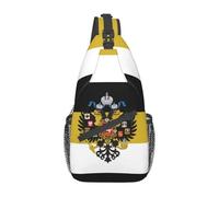 Sac à dos à bandoulière cool avec drapeau de l'Empire russe pour les voyages pour hommes Russie fière de la Russie Sac à dos à bandoulière
